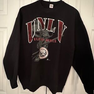 UNLV Runnin' Rebels Black, Gray and Red Sweatshirt, XL, Vintage